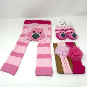 Boogie Toes – Baby Girl Accessory Ensemble | Tights, Toe Rattle Socks & Headband